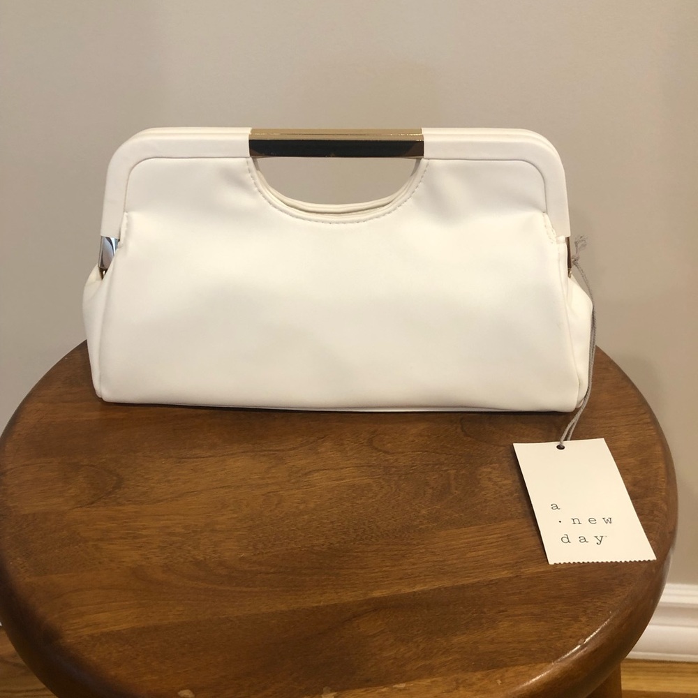 A New Day Cream Clutch with Handle